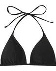 Black Bikini Tops Sexy Women Solid Bra Backless Sleeveless Swimming Crop Top