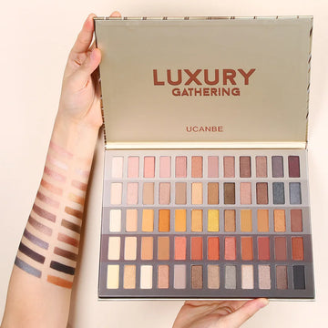 UCANB Luxury Gathering Eyeshadow Palette Daily Various Matte Large Earth Color Eyeshadow Makeup 60 Colors