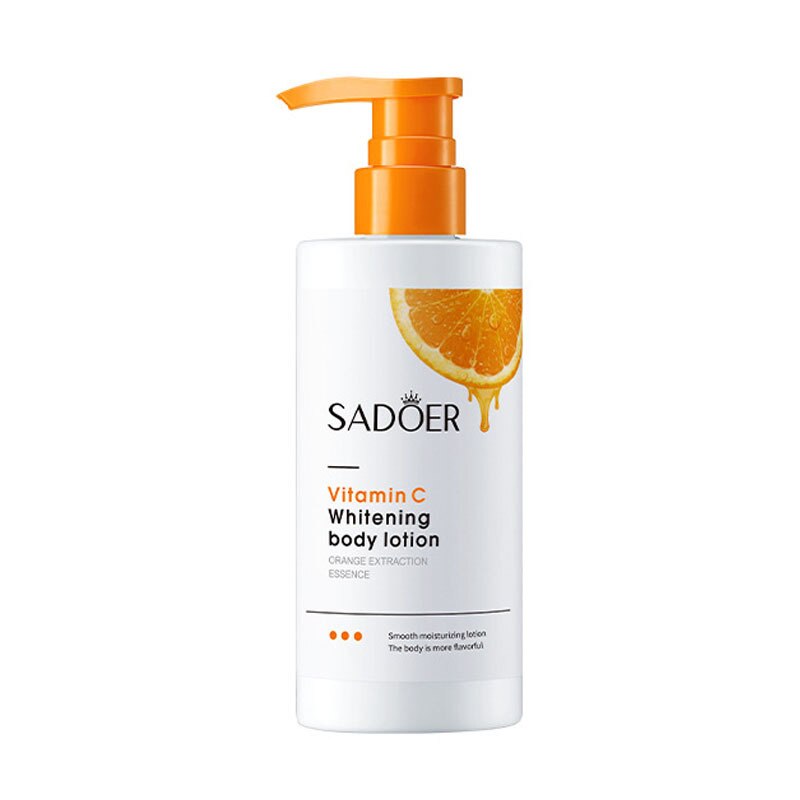 SADOER Vitamin C Body Lotion Whitening Orange Essence Creams Moisturising Leg Arm Back Body Skin Care Cream