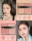 Skin Blush Palette High Quality Glitter Matte Peach Face Pigment