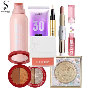 Shezi Facial Body Sunscreen Whitening SPF30 Concealer Highlight Base Makeup Set Sunscreen Kit