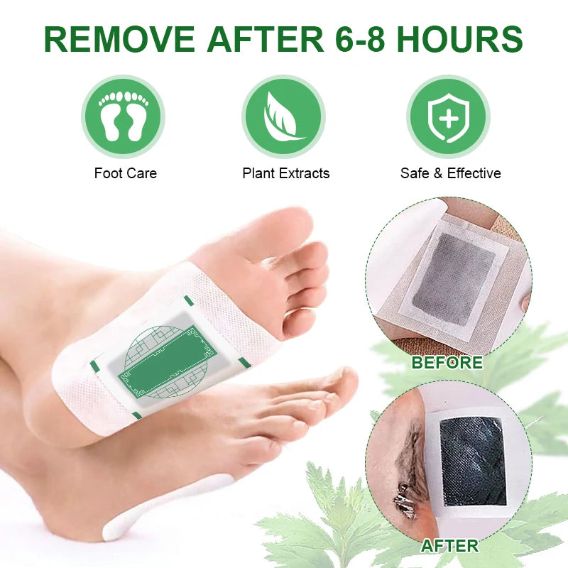 10pcs=1bag Bamboo Foot Patch Deep Cleaning Body Detox Clearing Damp Detox Foot Patch Healthcare Improve Sleep Bad Breath W029