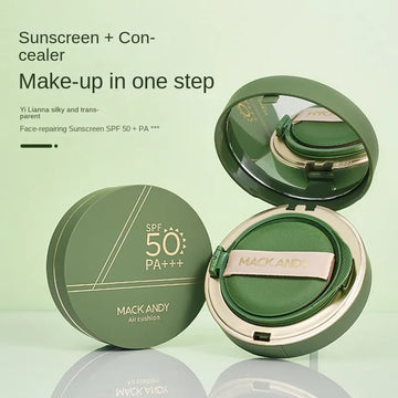 MACKANDY SPF50+ Silky Translucent Repair Waterproof  Sunscreen Air Cushion  Cosmetics