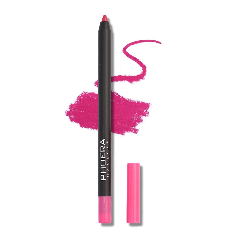 PHOERA Waterproof Matte Lipliner Pencil 12Color