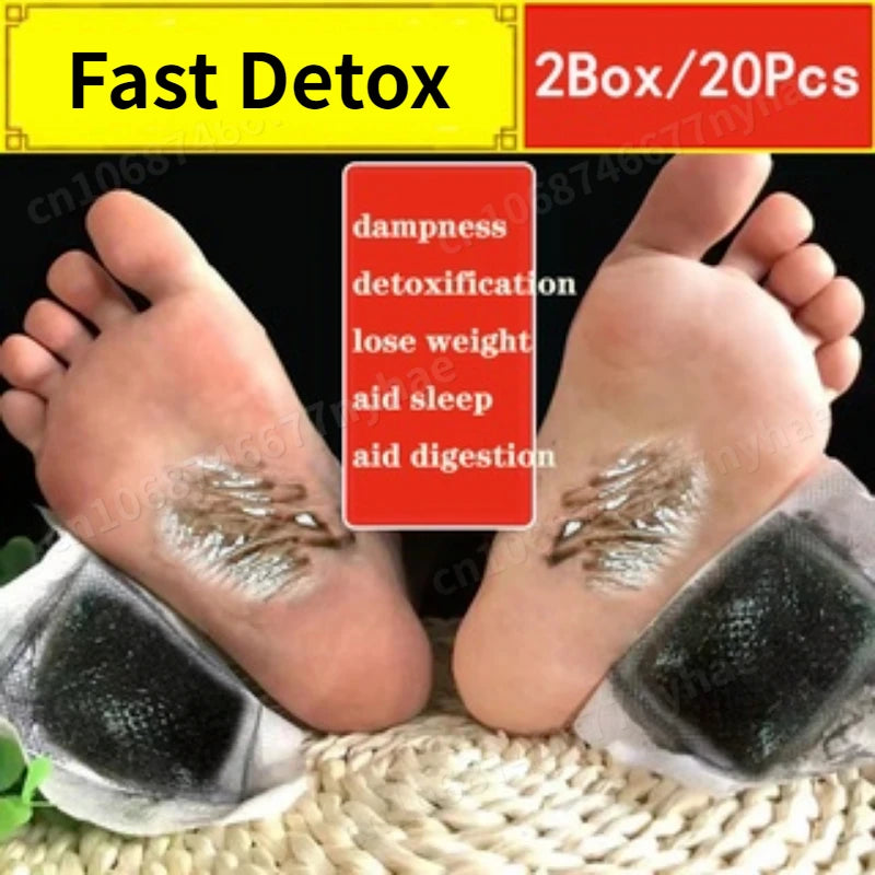 Korea Kinoki Foot Patch Deep Detox 100pcs=100pcs Patches+100pcs Adhesives Body Toxins Pad