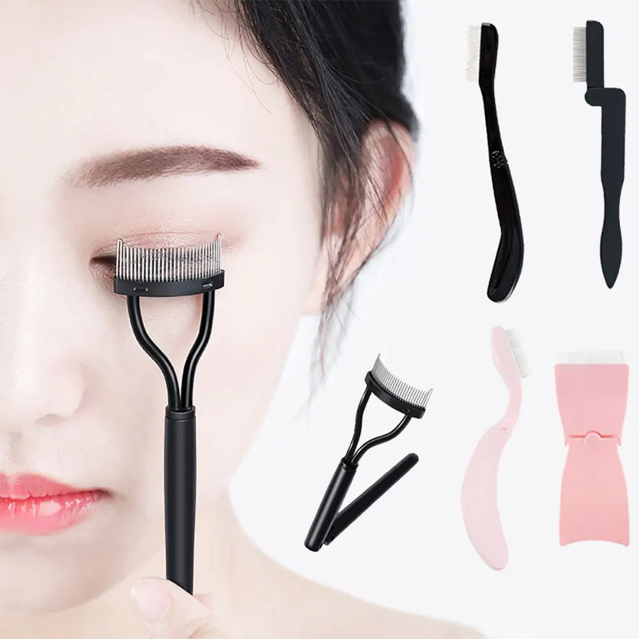 Skin Help Zone Foldable Eyelash Brush Comb Stainless Steel Eyelash Curler