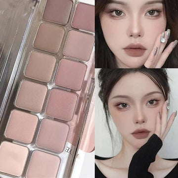 Low Saturation Eyeshadow Pink High Coverage Eyeshadow Brighten Makeup Waterproof Lasting Eye Cosmetics