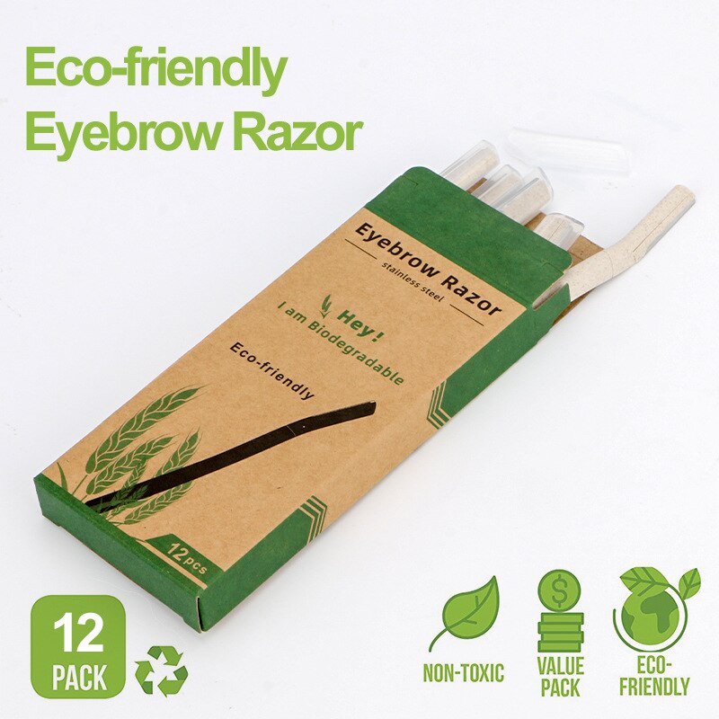 Eyebrow Razor stainless steel Eco-friendly 12 pcs