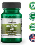 Swanson Oregano Oil Digestive Health 10:1 Extract Dietary Supplement 120 Softgels