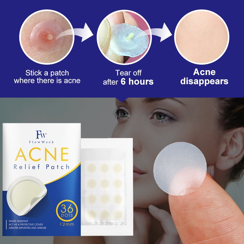 Flow Week Acne Pimple Patch Stickers 36 Dots 12mm