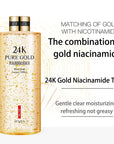 Nicotinamide Face 24K Gold Toner for Moisturizing and Skin Care 300ML