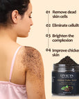 LIYALAN Coffee Body Scrub Exfoliating Lightening Skin Pore Cleansing Soften Sea Bath Salt Cream Moisturizing Anti Cellulite