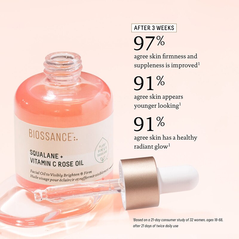 Biossance Squalane Vitamin C Rose Oil 30ml