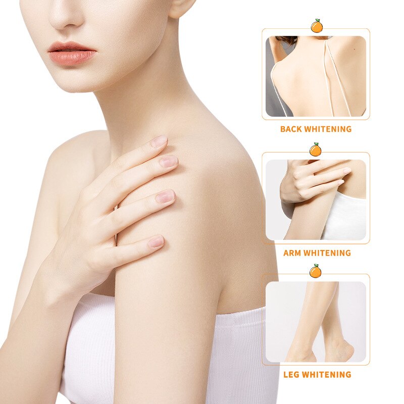 SADOER Vitamin C Body Lotion Whitening Orange Essence Creams Moisturising Leg Arm Back Body Skin Care Cream