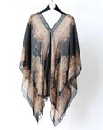 Woman Chiffon Blouse Fashion Women Scarf Shawl Printed Sunscreen  Tops