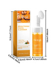 100ml Turmeric Cleansing Mousse Brightening Face Wash Foam Face Cleanser Oil Control Blackhead Remover Skin Cleansing