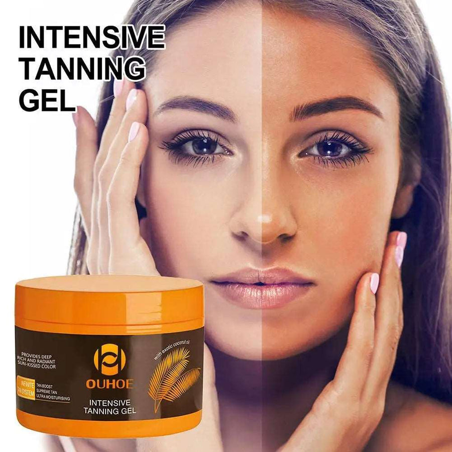 150g Brown Tanning Gel Natural Tanning Accelerator Cream For Outdoor Sun Dark Tanning Body Skin Care R9P1