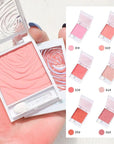 Rose Embossed Blush Palette 6 Colors Cheek Tint Blusher Powder Natural Face Makeup Matte Peach Pink Tint Contour Rouge Cosmetics