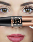 Waterproof Silk Fiber Lengthening Curling Long Lasting Black Silk Fiber Mascara Makeup Black