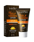 Sadoer Self Tanner Lotion Quick Dry Prefect Glow Gold Tenfor Body 50g