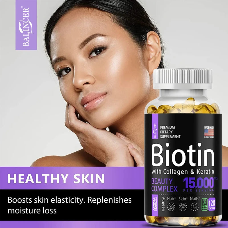 Hydrolyzed Collagen Capsules Collagen Supplement Care Biotin for Skin Joint Hair and Nail Care