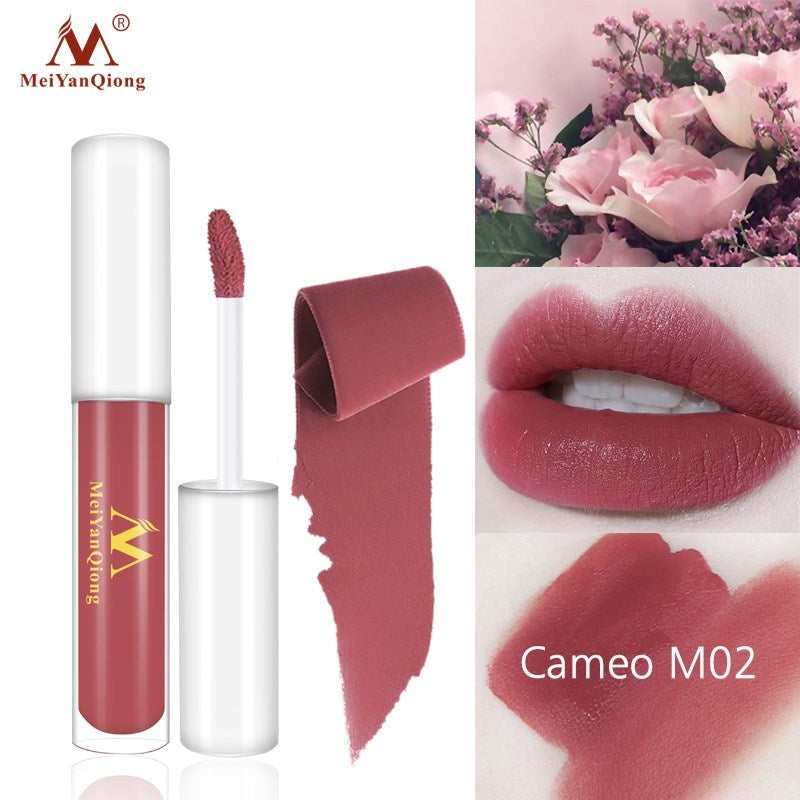 MeiYanQiong Velvety Matte  Lip Gloss Caramel M02