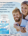 Liposomal Glutathione 1000mg Milk Thistle 200mg with Alpha Lipoic AcidVitamin C Immune Health Support Liver Support Skin Support