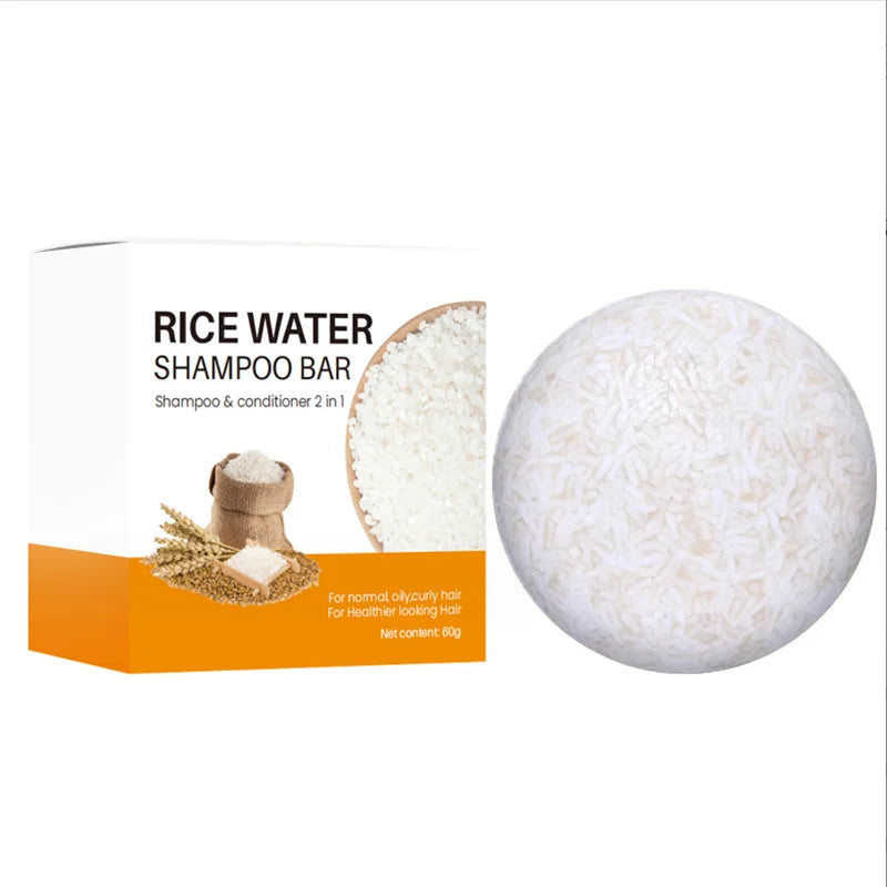 Rice Water Hair Growth Soap Hair Scalp Cleansing Shampoo Bar Anti-hair Loss Nourish Handmade Soap Hair Care Unisex Hair Growth