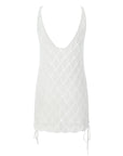 Women White Crochet Cover Up Hollow Out Swimsuit  Beach Dress Women Beachwear