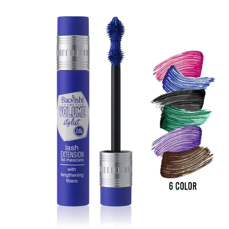 Waterproof 5D Mascara Quick Dry Blue,Purple, Gold, Black Long Eyelash Color Mascara