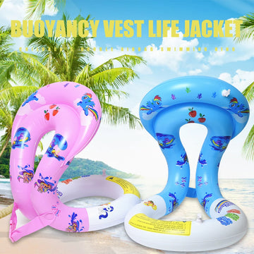 Inflatable Swimming Jacket Vest: Floating Swim Arm Rings Life Vest for Kids and Adults, Floated Swimsuit for Swimming Pool Circle Drifting