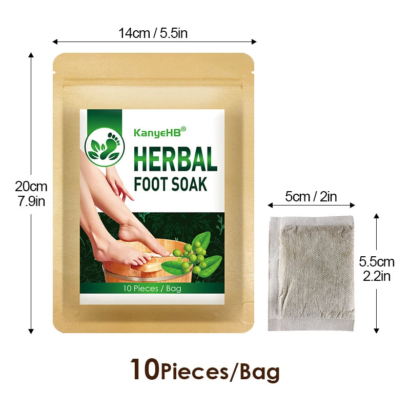 10pcs=1bag Chinese Herbal Foot Soak Bag Relieve Foot & Body Fatigue Sleep Aid Improve Blood Circulation Foot Bath Bag Spa W026