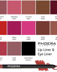 PHOERA Waterproof Matte Lipliner Pencil 12Color