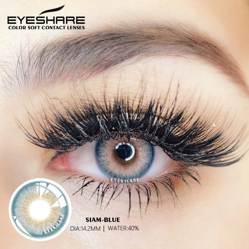 EYESHARE 1pair Colored Contact Lenses for Eyes Natural Contacts Lens