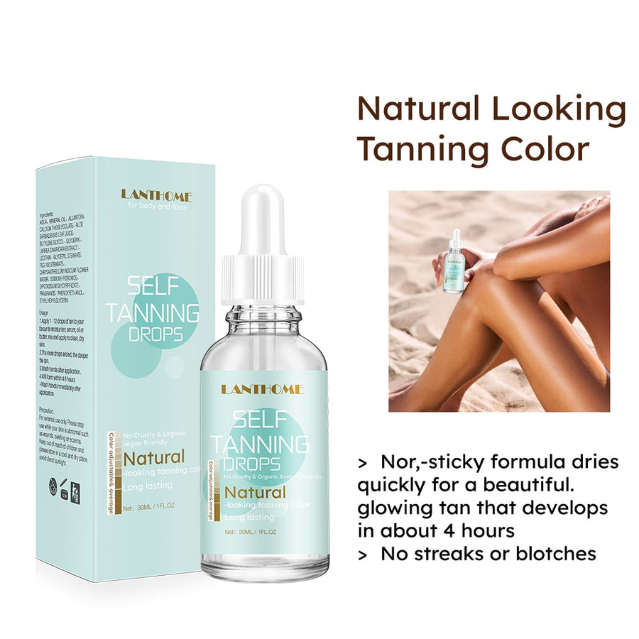 LANTHOME No Streaks Magic self tranning drops for Moisturizer Face Body Glow