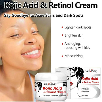 Kojic Acid Retinol Cream Skin Whitening Cream Remove Dark Spots Facial Skin Care