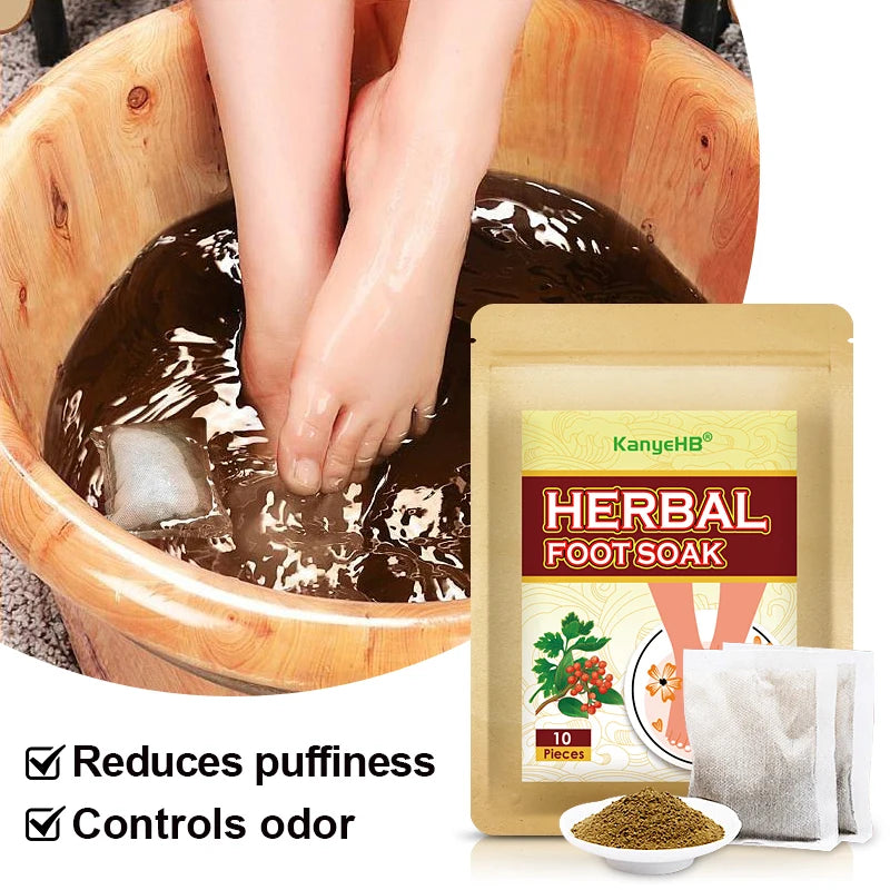 10pcs=1bag Herbal Foot Soak Bag, Sichuan Pepper Wormwood Foot Bath Bag Improve Blood Circulation Relax Body Spa Product W027