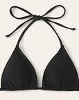 Black Bikini Tops Sexy Women Solid Bra Backless Sleeveless Swimming Crop Top