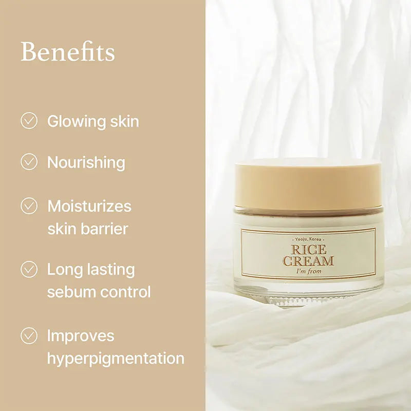 Rice Cream Hydrating Moisturizing Firming Oil Control Brightening Improving Yellow Gas Depth Nourishment Essence Face Cream