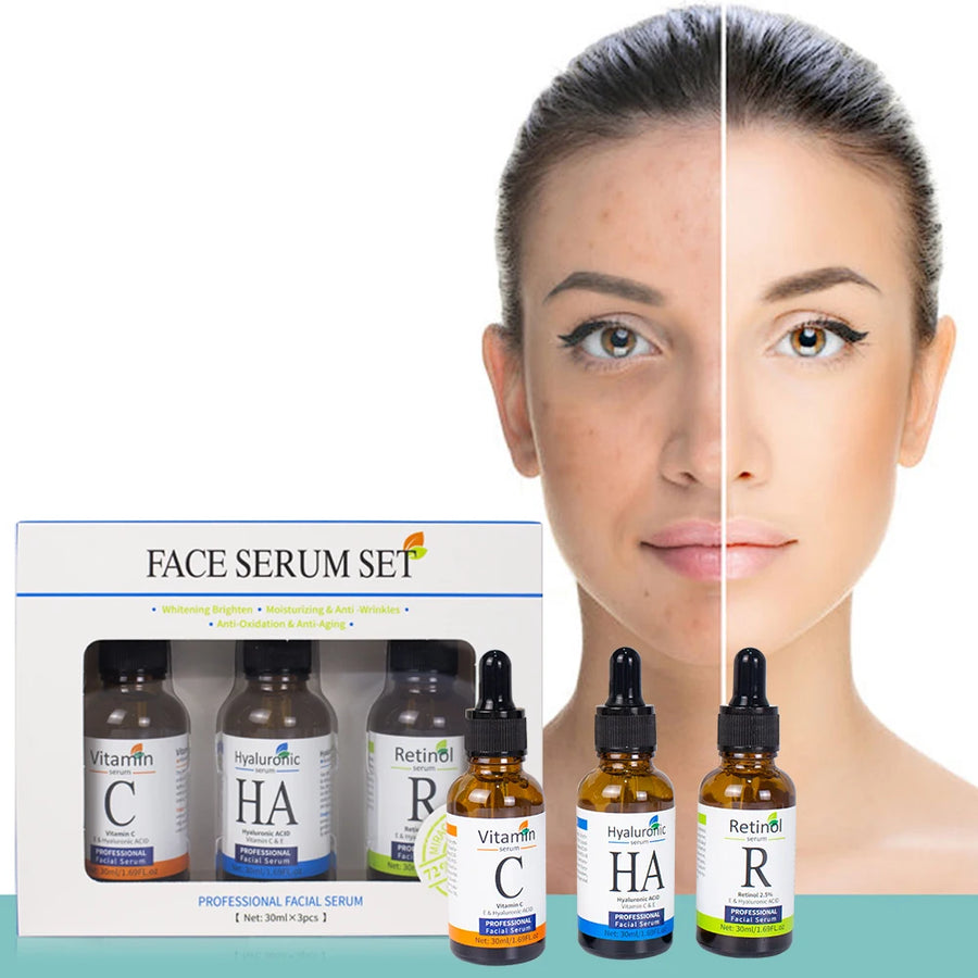 Face Serum Set Whitening Anti Oxidation Essence 3pcs