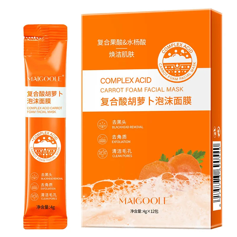 Carrot Bubble mask Remove Blackhead  Brightening Nourishing Foam Face Mask