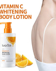 SADOER Vitamin C Body Lotion Whitening Orange Essence Creams Moisturising Leg Arm Back Body Skin Care Cream