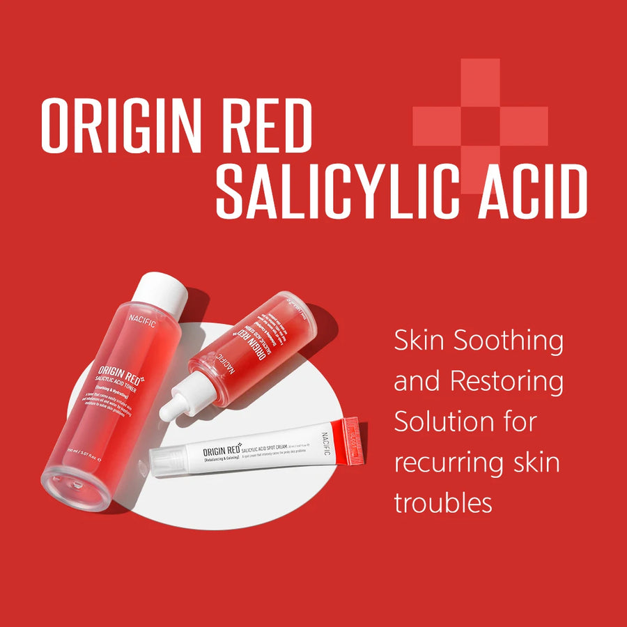 NACIFIC Origin Red Salicylic Acid Serum Exfoliating & Clarifying Remove Dead Skin Face Care Balance Calm 50ml