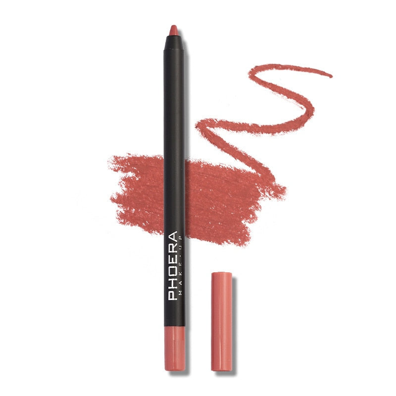 PHOERA Waterproof Matte Lipliner Pencil 12Color