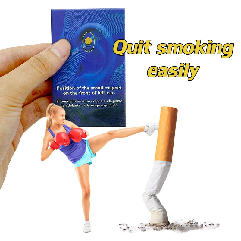 6pcs=3pairs Quit Smoking Magnet Smoking Cessation Magnet Ear Acupoint Therapy Stop Smoking Patch Suppress Smoking Desire A380