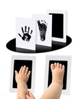 Newborn Baby DIY Hand and Footprint Kit: Ink Pads, Photo Frame, Handprint Souvenir Accessories - Safe, Clean Baby Shower Gift