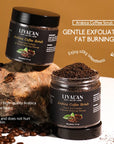 LIYALAN Coffee Body Scrub Exfoliating Lightening Skin Pore Cleansing Soften Sea Bath Salt Cream Moisturizing Anti Cellulite