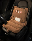 Car Cushion Winter Plush Car Interior Seat Cushion Cute Cartoon Lumbar Cushion Insulated Warm Booster Seat Cushion Woman