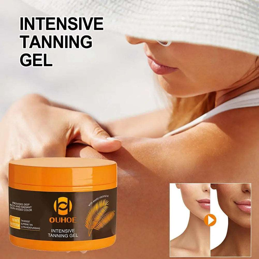 150g Brown Tanning Gel Natural Tanning Accelerator Cream For Outdoor Sun Dark Tanning Body Skin Care R9P1