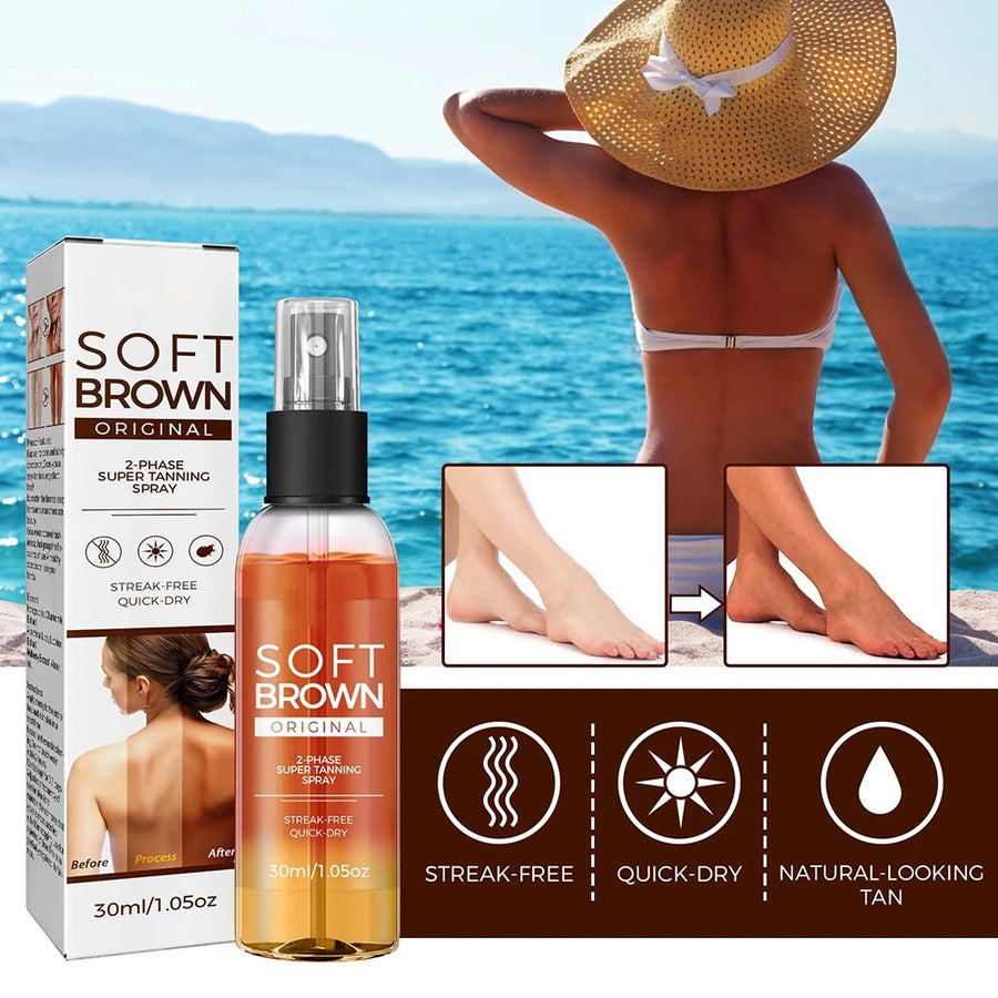 Skin Help Zone  Super Tanning Spray Soft Brown  Outdoor Sunscreen 30ml